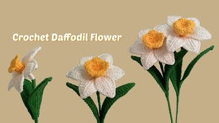 How to Crochet Daffodil Flower || STEP by STEP and Beginner Friendly || crochet flowers