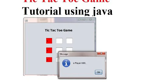 Tic Tac Toe Game  in JAVA Swing