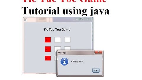 Tic Tac Toe Game  in JAVA Swing