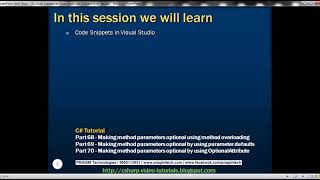 Part 71   Code snippets in visual studio_HD!!!
