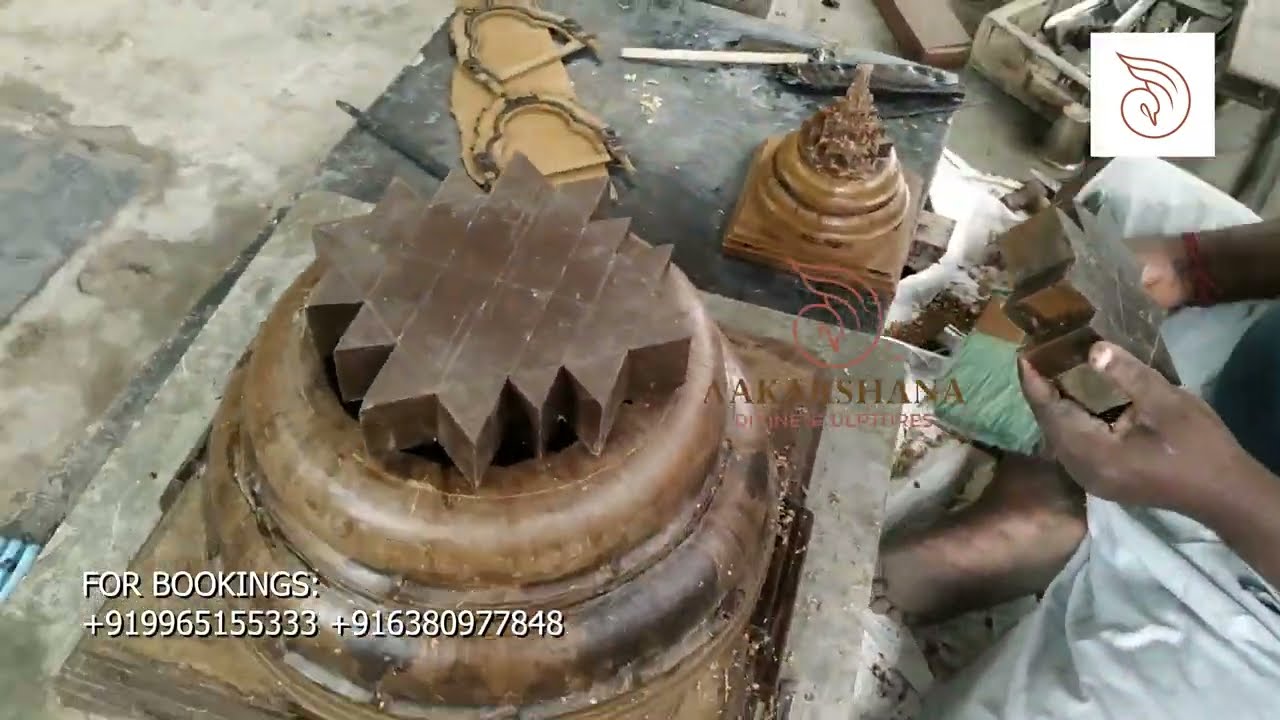 Making Wax-model of Handmade Panchaloka Sri Yantra Maha Meru