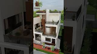 Minimal Triplex Villa | Modern Exterior & Interior Design Tour 🏡✨