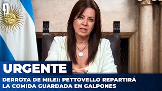 DERROTA DE MILEI: Sandra Pettovello repartirá la comida guardada en galpones