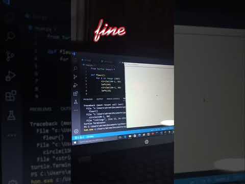 Creat a flower with python.  صنع ورده باستعمال لغه بايثون