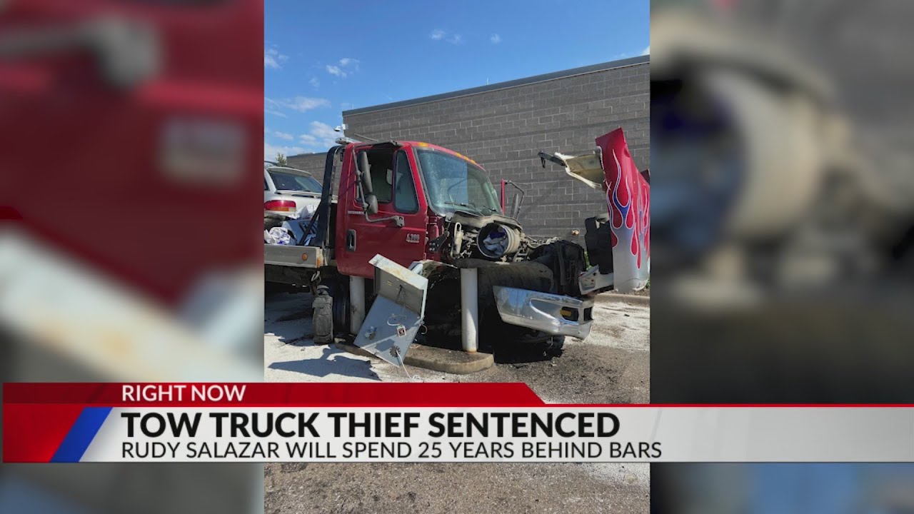 Tow truck thief sentenced - YouTube