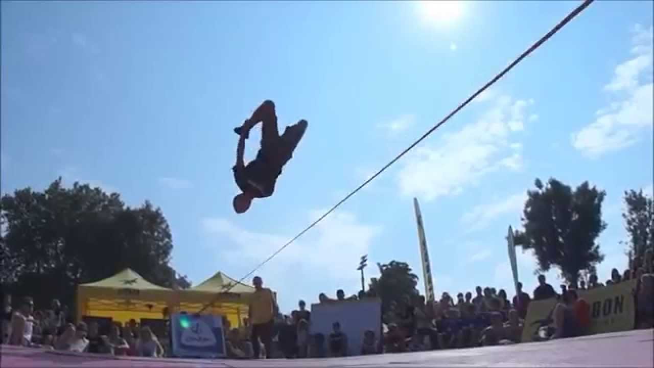 Epic slackline; trickline and highline YouTube