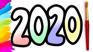 Happy New Year 2020 Coloring and Drawing for Kids | EggStory