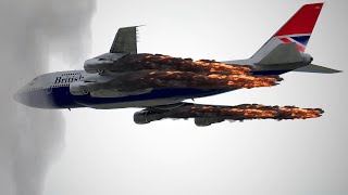 B747 Quadruple Engine Flameout Blockage By Volcanic Ash British Airways Flight 009 Indonesia