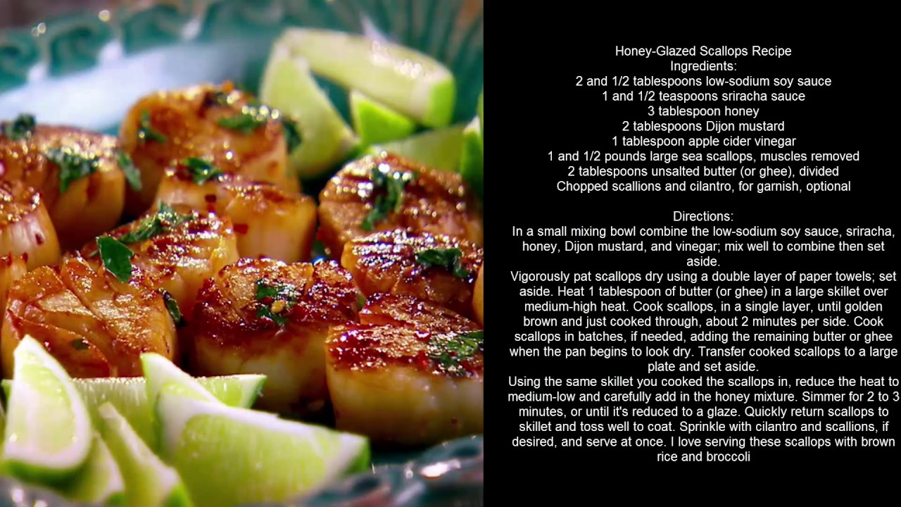 HoneyGlazed Scallops Recipe Easy Cooking Channel YouTube