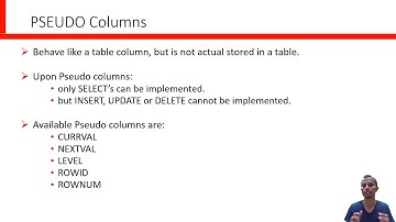 Pseudo Columns in Oracle