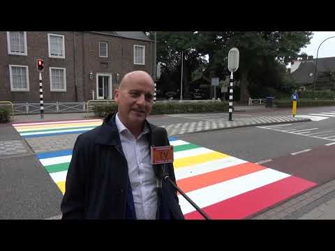 Waalwijk heeft haar eerste regenboogzebrapad