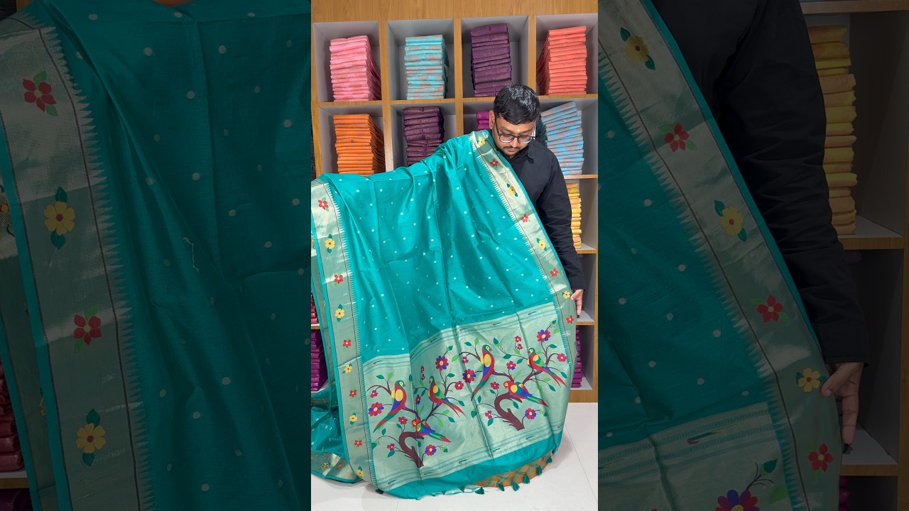 Phoolmala Paithani Soft Khadi Raw Silk Saree