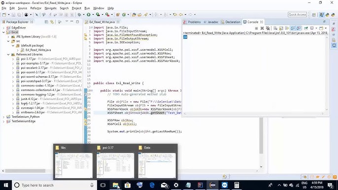How to Read/Write Data from Excel File: Selenium POI