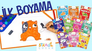 İlk Boyamalarım - Sevimli Kedi Boyama - Staau Çocuk Öncesi I