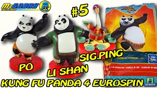 KUNG FU PANDA 4 EUROSPIN N.5 PO IL GUERRIERO DRAGONE, LI SHAN E SIG. PING-UNBOXING