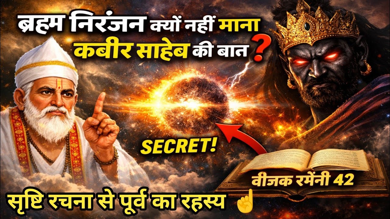 ब्रह्म निरंजन क्यों नहीं माना कबीर साहेब की बात? 😨 सृष्टि से पूर्व का रहस्य Secret | बीजक रमैनी 42
