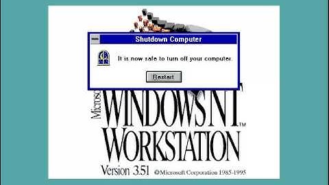 Microsoft Windows NT Workstation Version 3.51 Build 1057 (1995) Shutdown