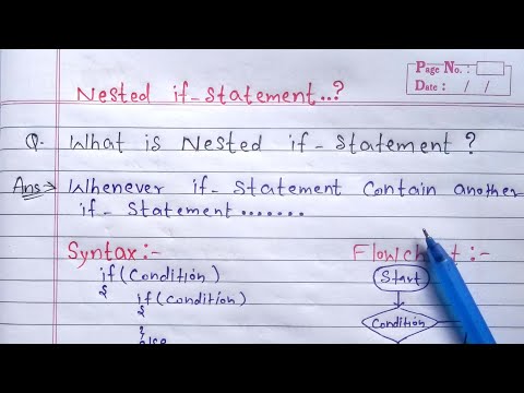 Video: Ce vrei să spui prin declarație IF imbricată?