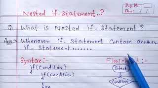 nested if statement in c programming | nested if statement syntax,flowchart and example program in c