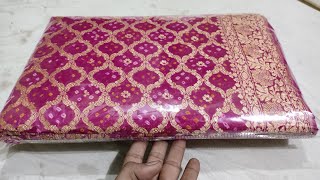 Pink Saree Banarasi Saree Bandhej Pure Georgette Saree With Beautiful Design Fashion Adda