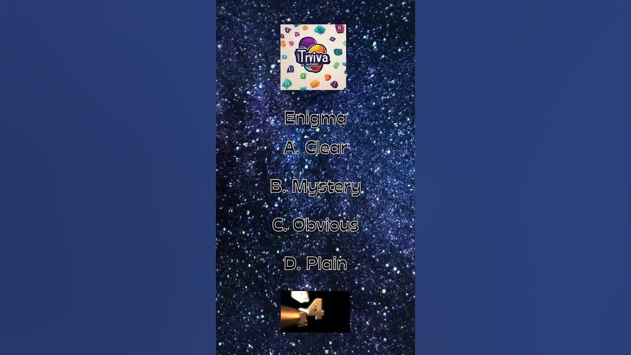 What does "Enigma" mean? trivia shorts YouTube