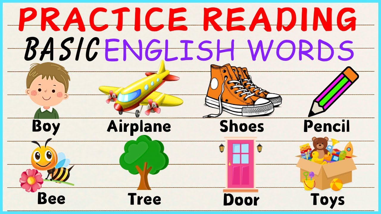 READING BASIC ENGLISH WORDS VOCABULARY | Reading Practice | Practice ...