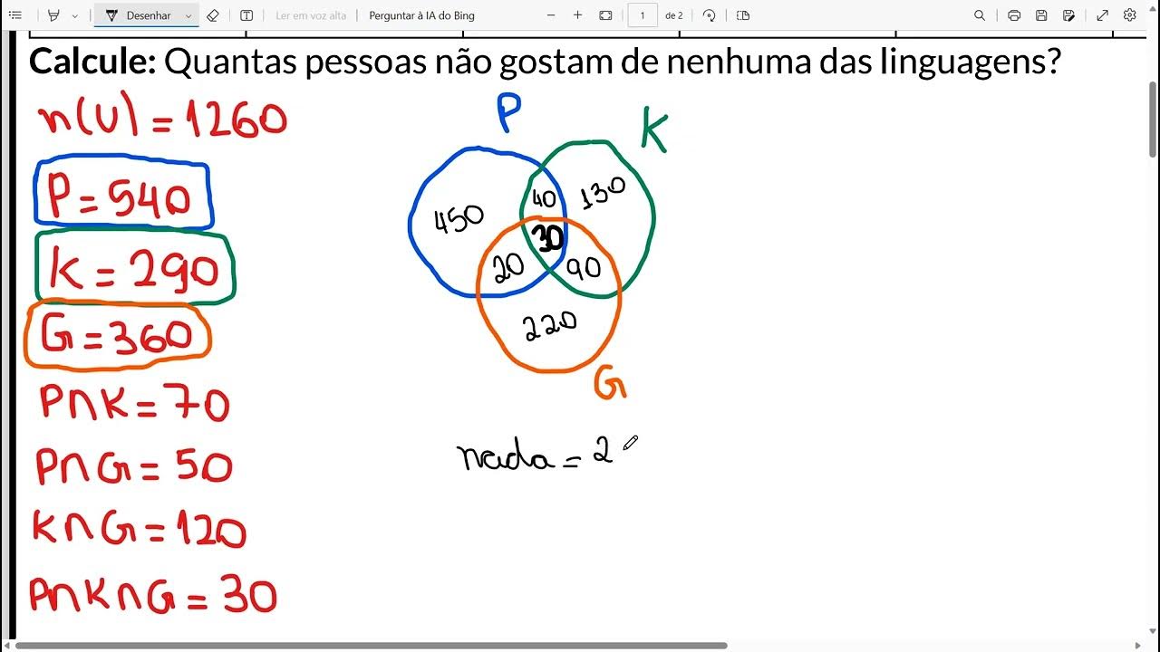 Problema envolvendo conjuntos e Diagrama de Venn - YouTube