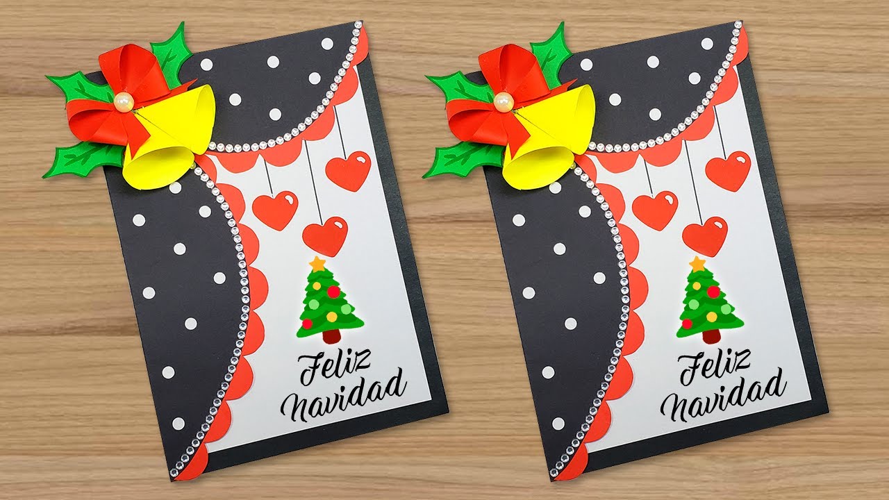 ⭐Hermosa tarjeta navideña muy fácil 🥰 Tarjeta para Navidad⭐ Christmas ...