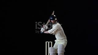 Cricket Batsman hits the ball - Pull Shot stock video screenshot 4