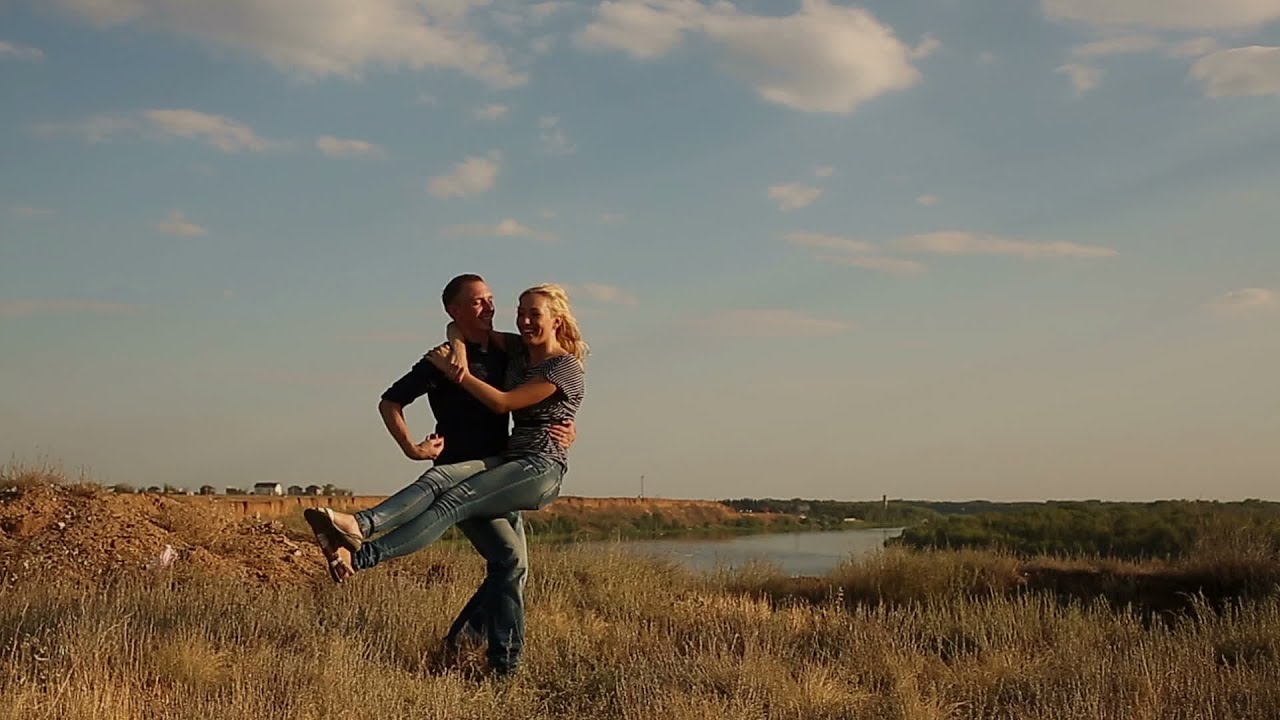 Couple in love outdoors. YouTube