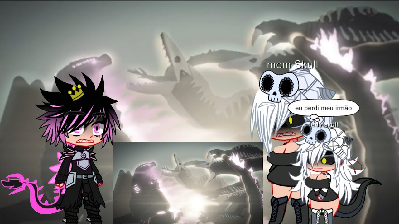 Kaijus reagir Godzilla Evolved vs Mom Skull 