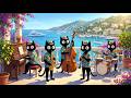 Black Cats Jazz ☀️ Vintage Swing for Work|Sunny Mediterranean Seaside Good Vibes