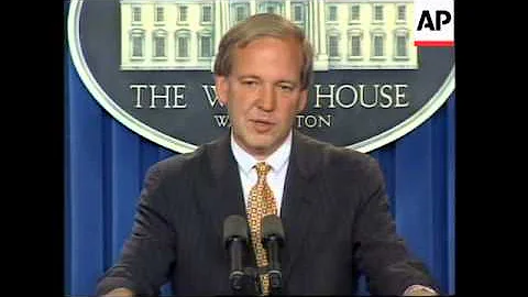 USA: WASHINGTON: WHITE HOUSE REACTION TO ANDREW CU...