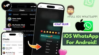 iOS WhatsApp On Android (New Update)🔥 | iPhone WhatsApp For Android 2024