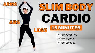 🔥Burn Arm + Leg + Belly Fat🔥15 Min Aerobics Workout🔥All Standing🔥No Squats/ No Lunges🔥No Repeat🔥