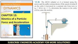 13-40 | Kinetics of a Particle | Chapter 13: Hibbeler Dynamics 14th ed |  Engineers Academy