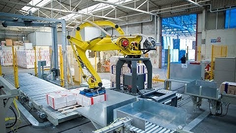 Rozładunek drzwi za pomocą robota - BACCI AUTOMATION