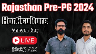 Rajasthan Pre PG 2024 Horticulture Answer Key | Rajasthan Pre PG Exam 2024 Solution