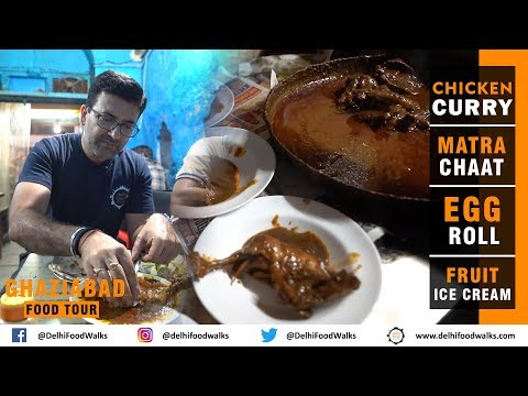 Old Ghaziabad Night Food Tour I Special Matara Fruit Chaat + Dark Dhaba Chicken Curry I Part 3