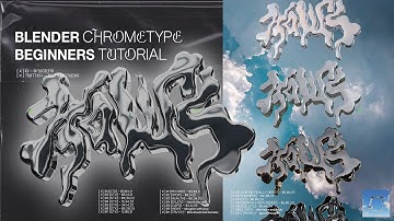 BLENDER CHROME TYPOGRAPHY BEGINNERS TUTORIAL USING SIMPLE VECTOR GRAPHICS / ILLUSTRATOR WORKFLOW