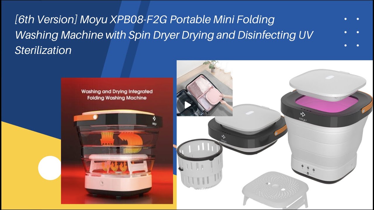 Moyu Foldable Washing machine 6th Gen Portable Compact Travel