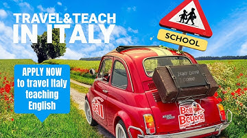 Teaching in Italy with BELL BEYOND: check the video description for the starting dates