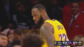 LeBron James hits 5  Threes In A Row! Lakers vs Spurs
