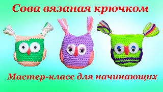 Сова вязаная крючком. Мастер класс для начинающих.