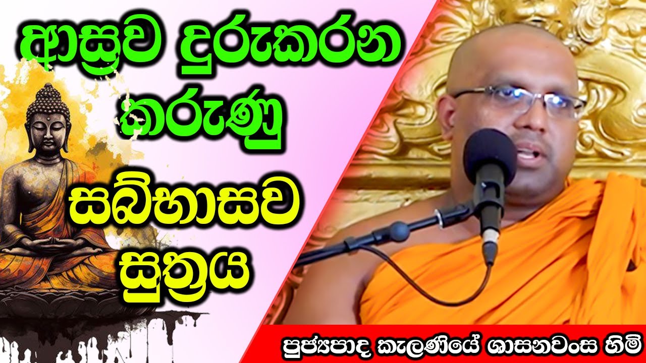 ආස්‍රව දුරුකරන කරුණු සබ්භාසව සුත්‍රය | Kelaniye Sasanawansa Thero | Mindful Wisdom #Bana