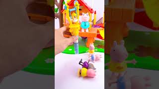 Unboxing Peppa Pig Treehouse & George's Fort | Toy Review & ASMR Sounds #toy #shorts