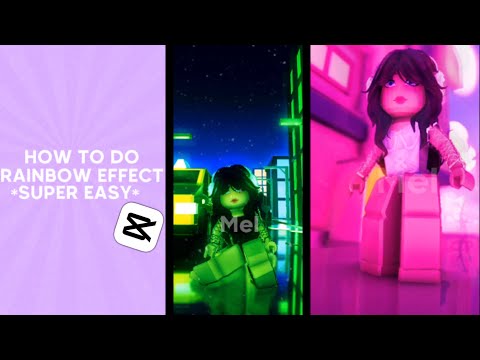 HOW TO DO COLOR CHANGING RAINBOW EFFECT! | *SUPER EASY* CAPCUT