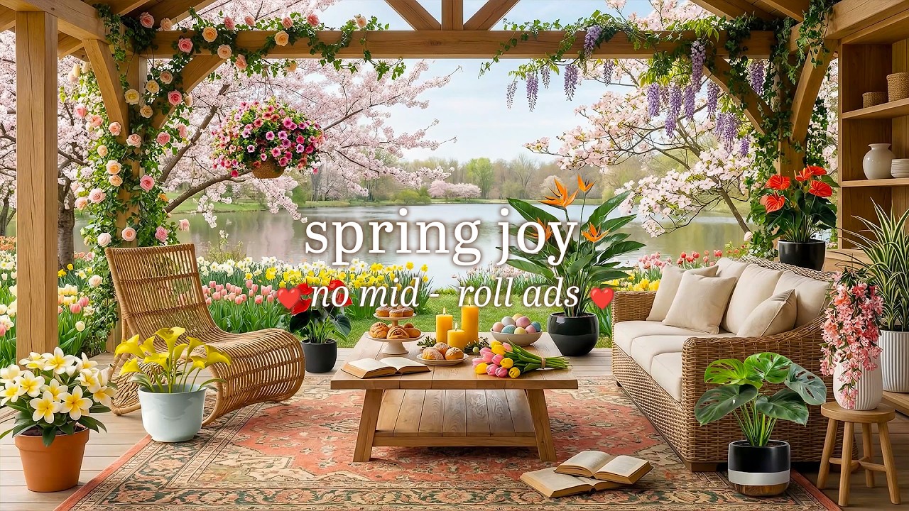 🐣 Happy Spring Day Jazz (NO MID-ROLL ADS) - Bright Piano Ambience for ...