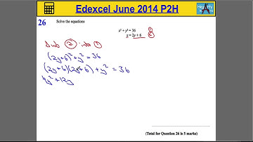 Edexcel Maths P2 June 2014 Higher Q26