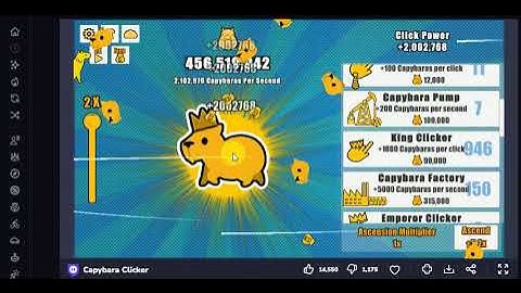 Playing capybara clicker